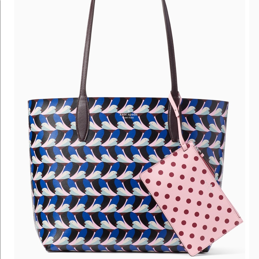 Kate Spade♠️Love Birds Arch Reversible Tote